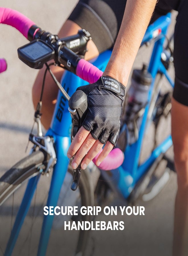 GripGrab Rouleur Entry-Level Short Finger Padded Summer Cycling Gloves Fingerless Cushioned Bicycle Mitts Pull-Off Tabs - Image 4